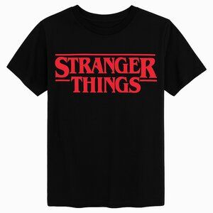 NWOT - Stranger Things Youth Small Black Tee – Red Logo